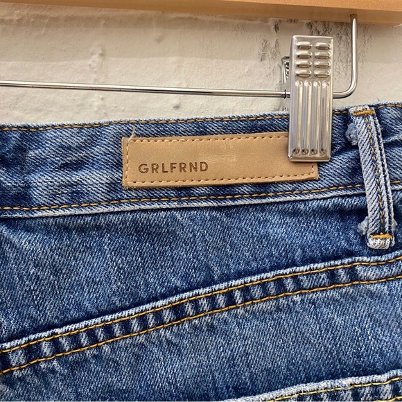 GRLFRND || Poppy Denim Shorts Distressed Cutoffs Good Luck Charm Blue 26 - Picture 10 of 10